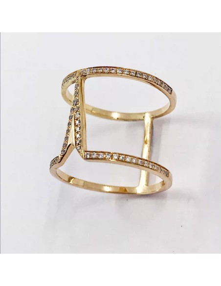 Anillo en oro 18kt con brillantes