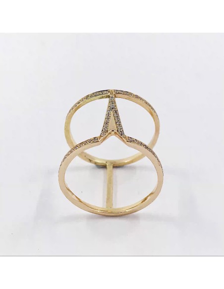 Anillo en oro 18kt con brillantes