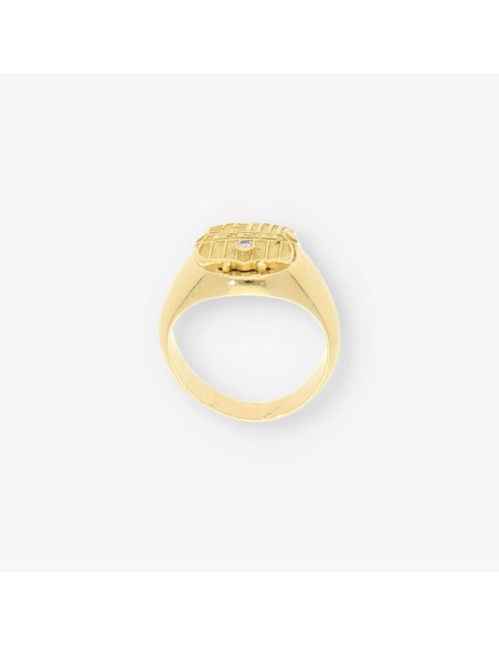 Anillo F.C.B. oro y bri