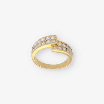 Anillo en oro 18kt con diamantes 2