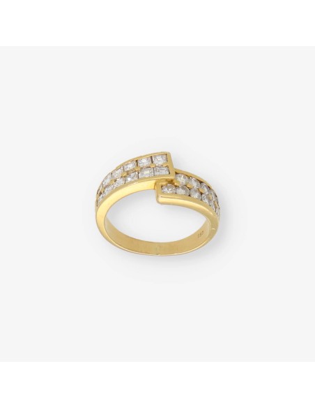 Anillo en oro 18kt con diamantes