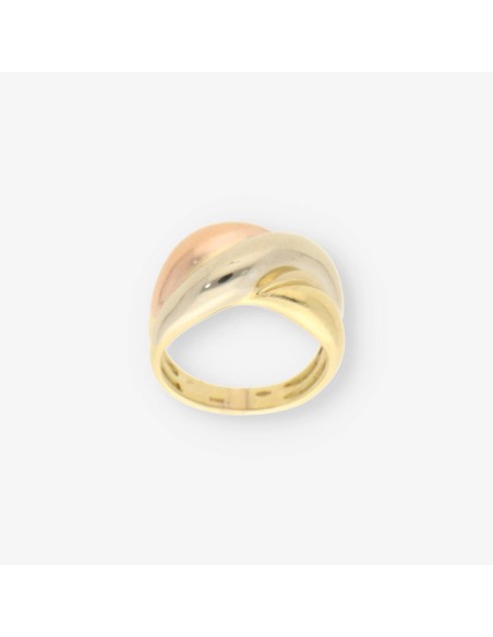 Anillo tricolor oro