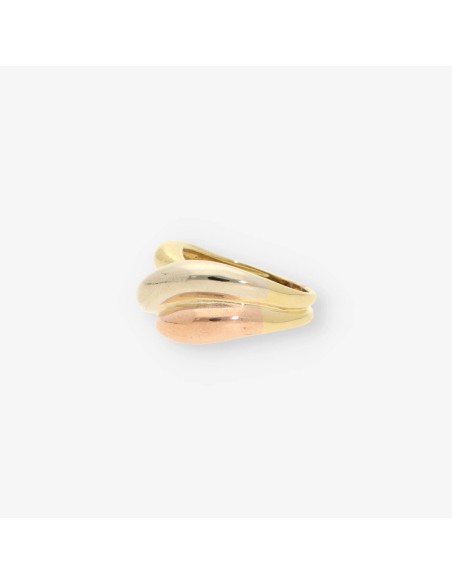 Anillo tricolor oro