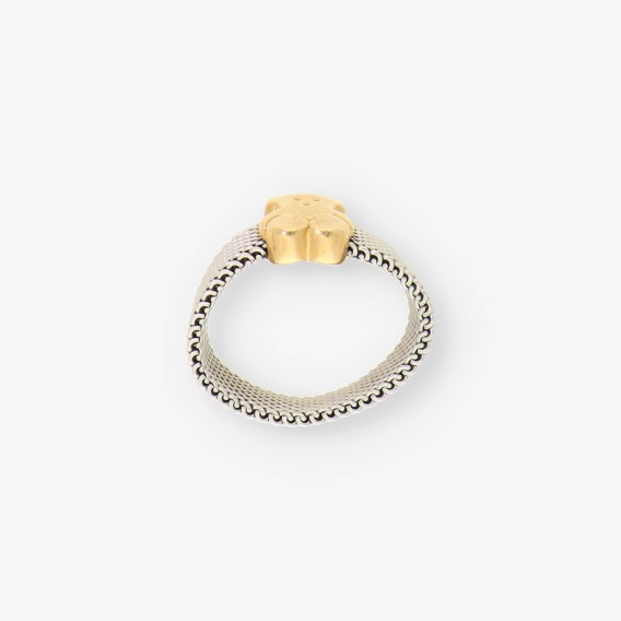 Anillo oso acero/oro TOUS