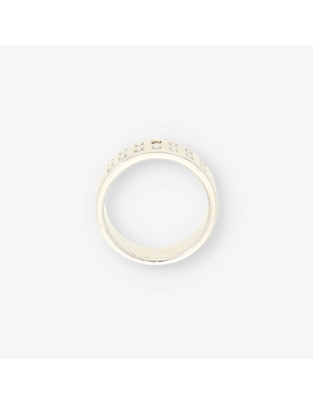 Anillo oro blanco y bri