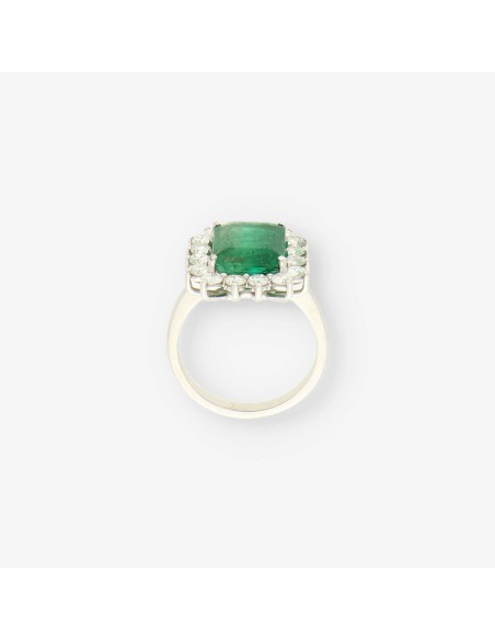 Anillo oro bl. esm. y bri aprox.1,15 Qt.