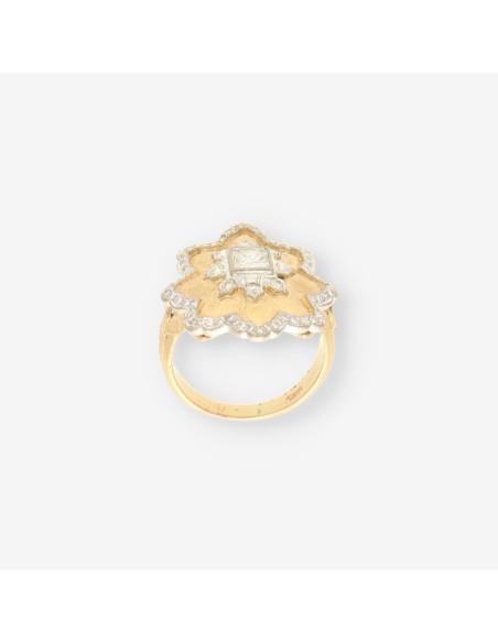 Anillo oro y bri talla princesa