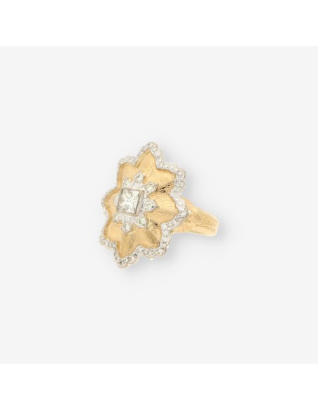 Anillo oro y bri talla princesa