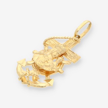 Colgante ancla marinera oro 2