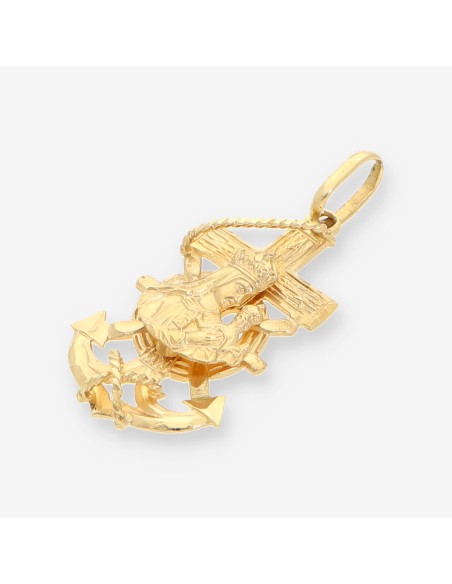 Colgante ancla marinera oro
