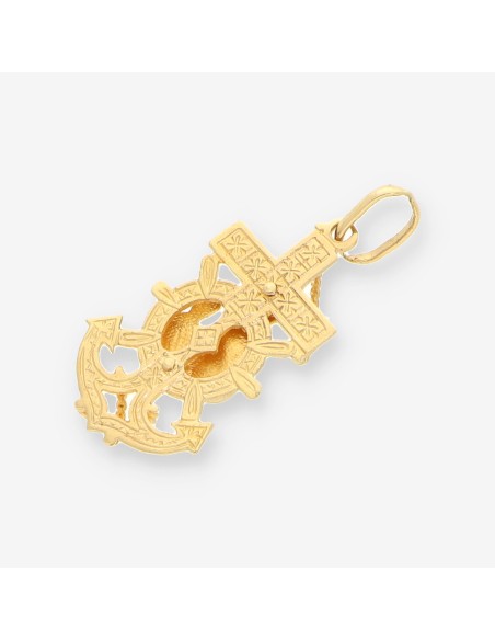 Colgante ancla marinera oro
