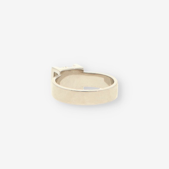 Anillo oro blanco y bri aprox. 0,90 Qt