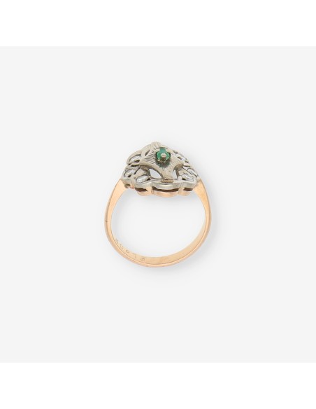 Anillo vintage en oro 18kt con brillantes