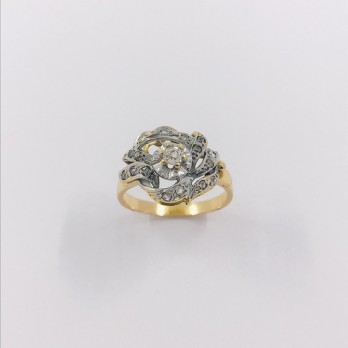 Anillo aÃ±os 40 en oro y brillantes