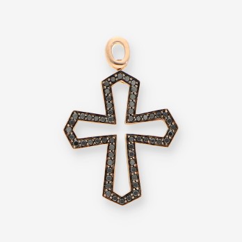 Cruz oro bris negros y blancos