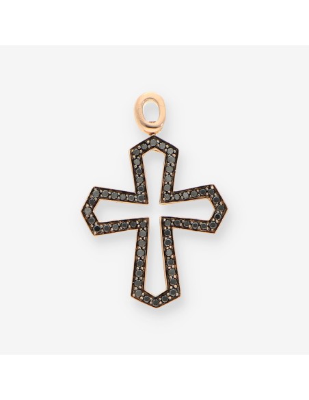 Cruz oro bris negros y blancos