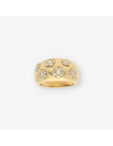 Anillo flor oro