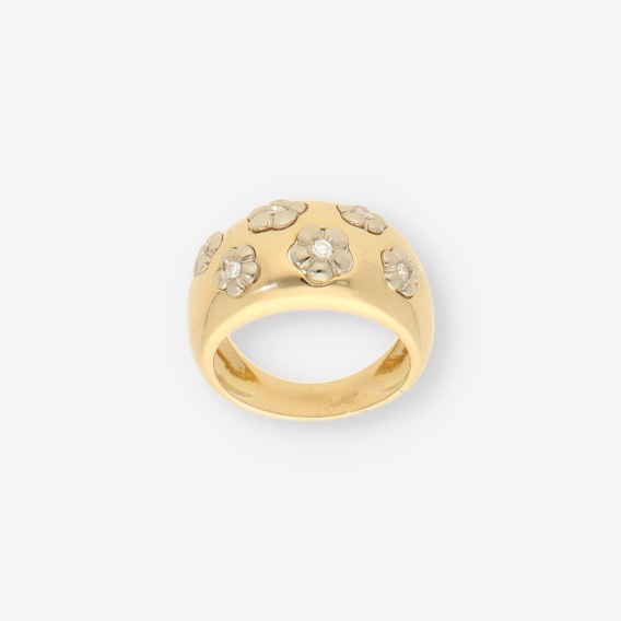 Anillo flor oro