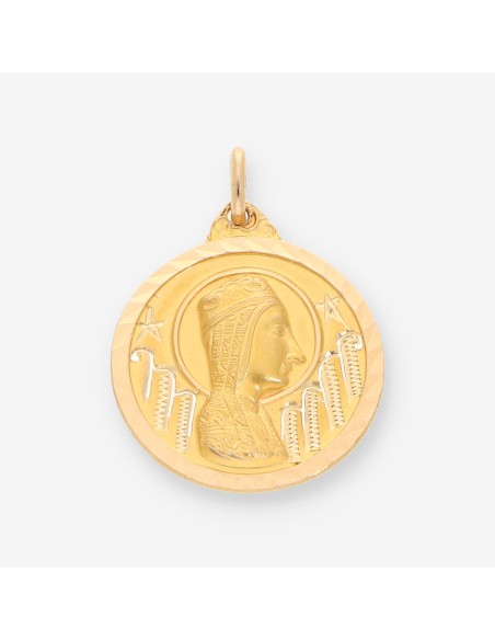 Medalla virgen de Montserrat oro