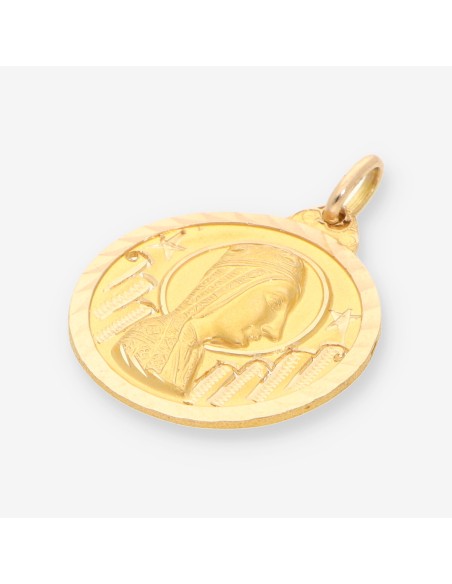 Medalla virgen de Montserrat oro