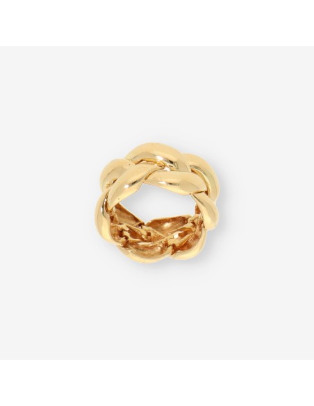 Anillo oro entrelazado