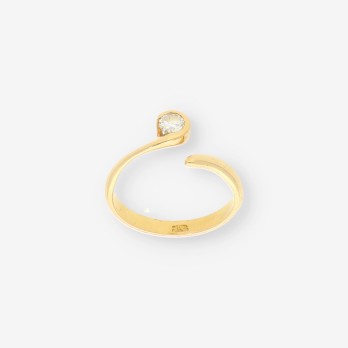 Anillo oro y brillante 2