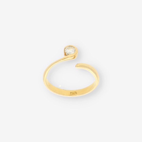 Anillo oro y brillante