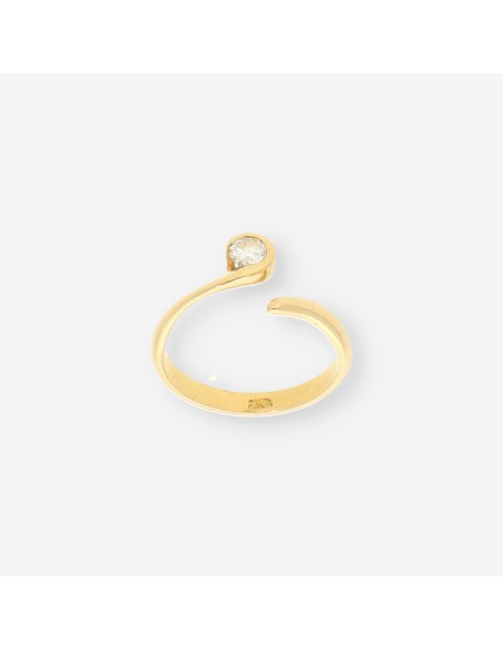 Anillo oro y brillante