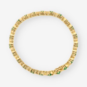 Pulsera oro y esmeraldas 2