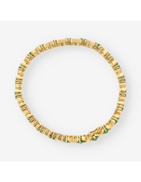 Pulsera oro y esmeraldas