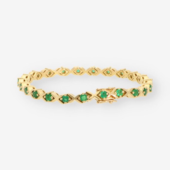 Pulsera oro y esmeraldas