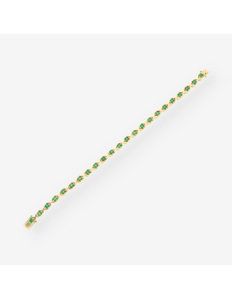Pulsera oro y esmeraldas