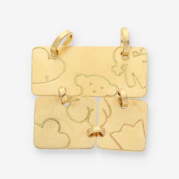 Colgante oro puzzle TOUS