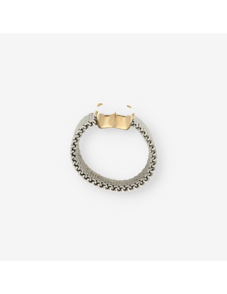 Anillo acero/oro Tous oso