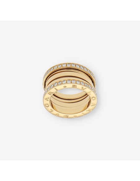 Anillo Bulgari BZero de 4 bandas con Brillantes caja y comprobante