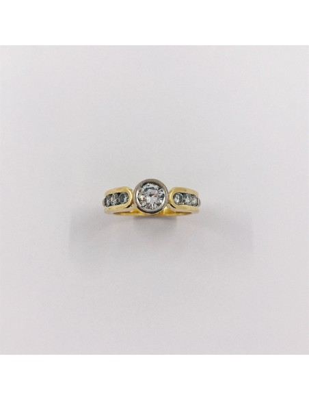 Anillo en oro 18kt con birllantes