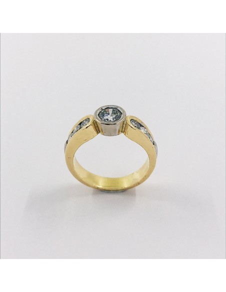 Anillo en oro 18kt con birllantes