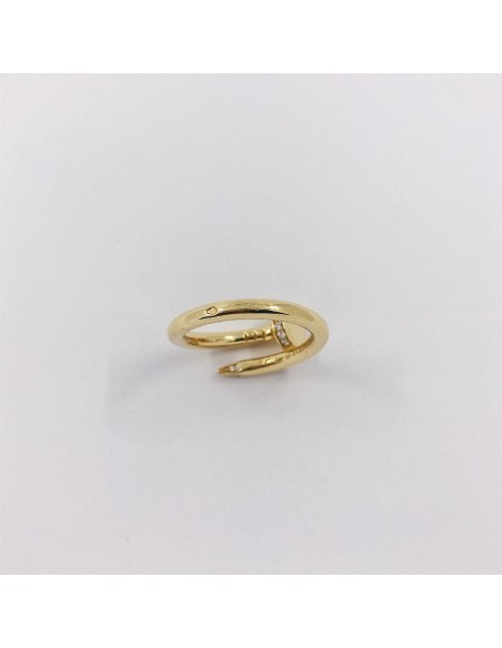 Anillo Juste en oro 18kt con brillantes