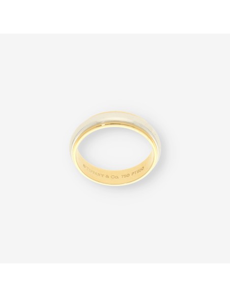 Alianza platino/oro TIFFANY 6 mm.