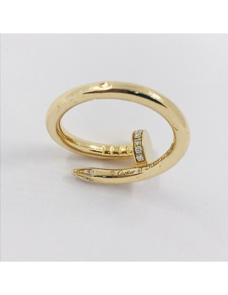 Anillo Juste en oro 18kt con brillantes