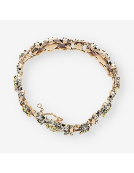 Pulsera plata y oro vintage esm. y bri