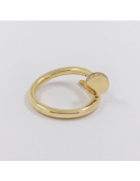 Anillo Juste en oro 18kt con brillantes