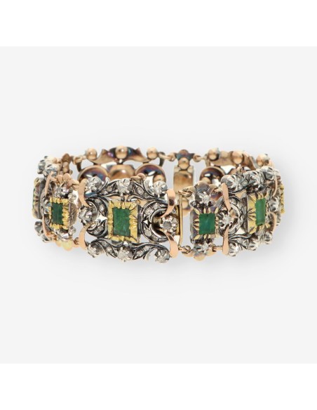 Pulsera plata y oro vintage esm. y bri
