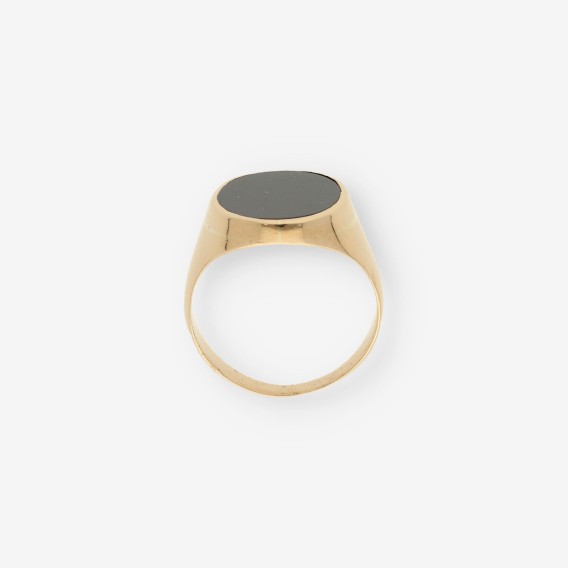 Anillo oro y piedra Onix