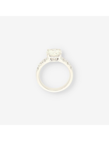 Anillo oro blanco y bri aprox. 3,04 Qt.