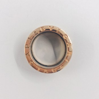 Anillo bulgari oro rosa y cerÃ¡mica. 2
