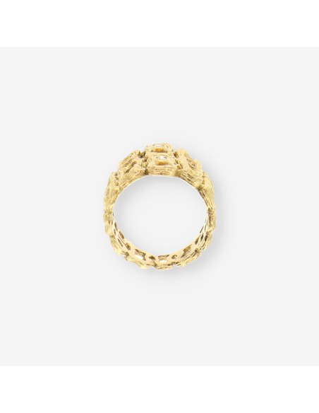 Anillo calado oro y brillantes
