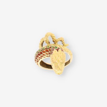 Anillo oro serpiente