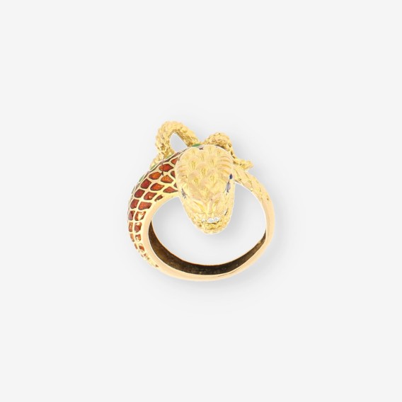 Anillo oro serpiente