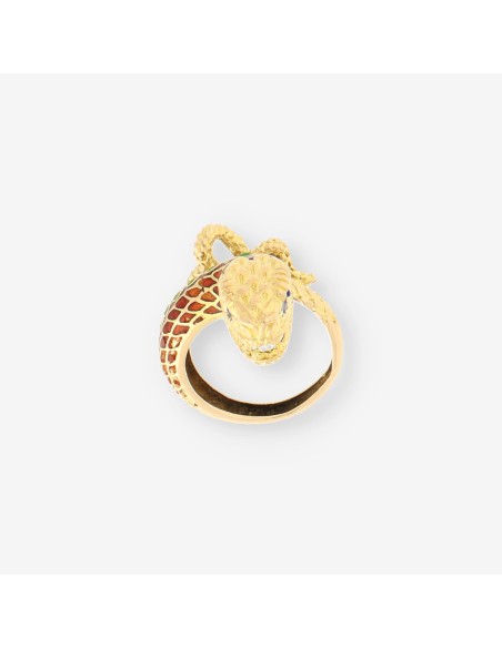 Anillo oro serpiente